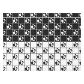 Nappe Vitre blanche noire Cute Paw Plaid (Devant (Horizontal))