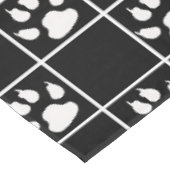 Nappe Vitre blanche noire Cute Paw Plaid (Angle)