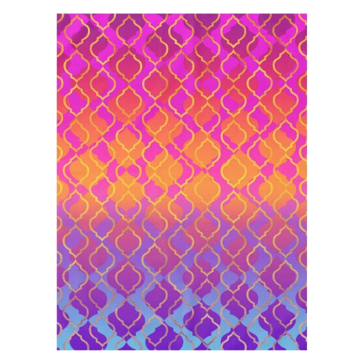 Nappe Vive orange vif violet Fuchsia Trefoil (Devant)