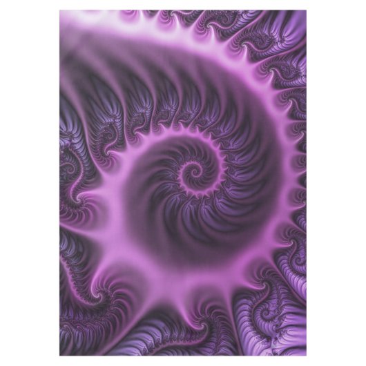 Nappe Vivid Cool Abstrait rose violet Fractal Art Spiral (Devant)