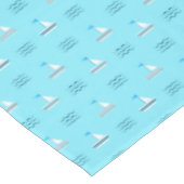 Nappe Voiliers sur le motif bleu de mer (Angle)