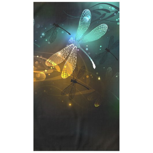 Nappe Vol de libellule verte lumineuse (Devant)