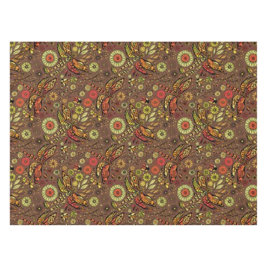 Nappe Voler, voler libellule sur la cannelle brun (Devant (Horizontal))