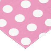 Nappe votre nom en rose et blanc points motif tendance (Angle)