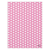 Nappe votre nom en rose et blanc points motif tendance (Devant)