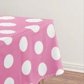 Nappe votre nom en rose et blanc points motif tendance (In Situ)