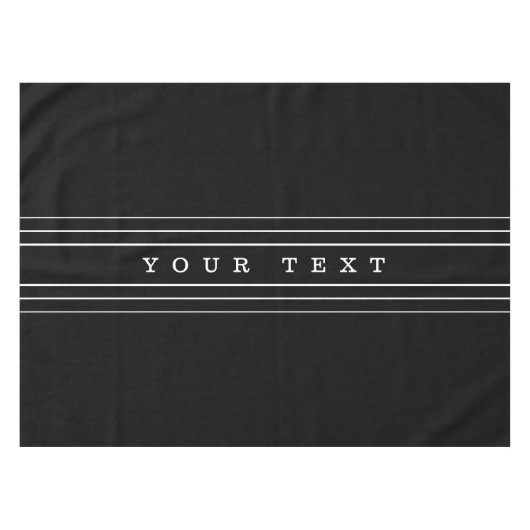 Nappe Votre texte fait sur commande et rayures modernes (Devant (Horizontal))