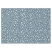 Nappe Vue en denim bleu et blanc avec fleurs blanches (Devant (Horizontal))