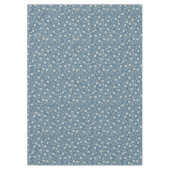 Nappe Vue en denim bleu et blanc avec fleurs blanches (Devant)