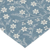 Nappe Vue en denim bleu et blanc avec fleurs blanches (Angle)
