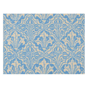 Nappe Walter Crane Art vintage graines et fleurs bleues