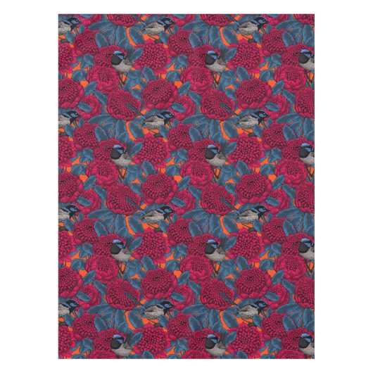 Nappe Waratah rouge et brunes (Devant)