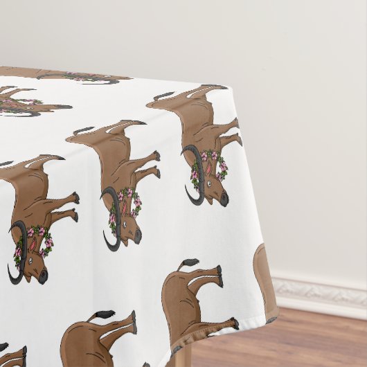 Nappe Water buffalo with flowers (In Situ)