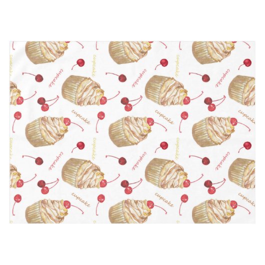 Nappe Watercolor cupcakes (Devant (Horizontal))