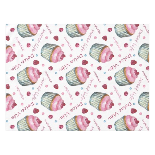Nappe Watercolor cupcakes (Devant (Horizontal))