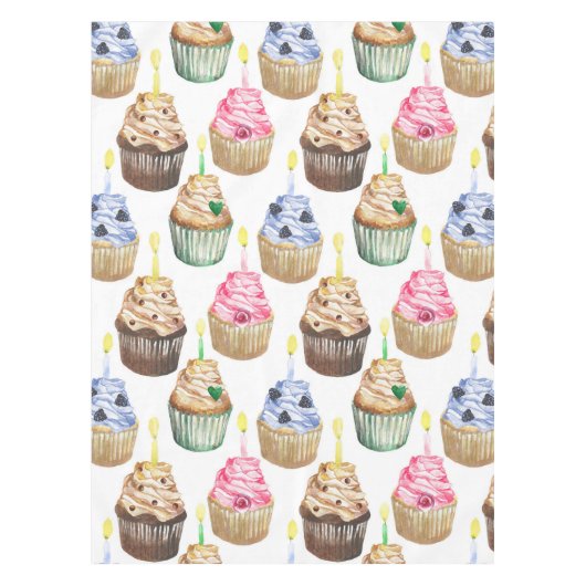 Nappe Watercolor cupcakes (Devant)