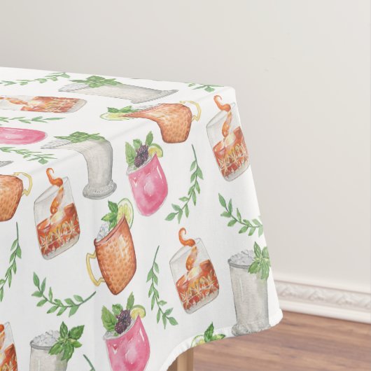 Nappe Watercolor Derby Day Mint Julep Drinks (In Situ)