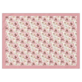 Nappe Watercolor dusty rose and gold elegant tablecloth (Devant (Horizontal))