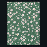 Nappe Watercolor Pink Floral Botanical Dark Green design<br><div class="desc">Elegant,  delicate garden light pink flowers hand painting forest green pattern,  featuring a collection of blush pink flowers and multiple green leaf shapes greenery hand painting,  on a dark green background. A special unique botanical nature floral artwork great for a spring botanic nature,  vintage look decor.</div>