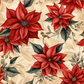 Nappe Watercolor Poinsettia Tablecloth Rustic Christmas