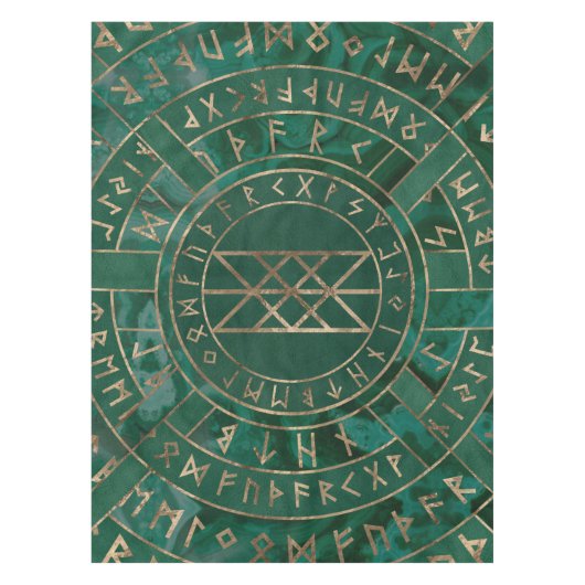 Nappe Web de Wyrd - malachite, cuir et or (Devant)