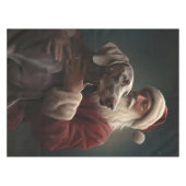 Nappe Weimaraner avec Noël Festif du Père Noël (Devant (Horizontal))