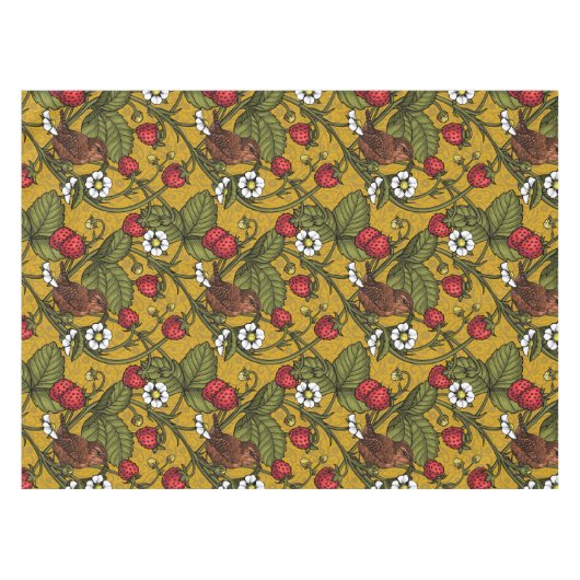 Nappe Wens et fraises sur mustrard (Devant (Horizontal))