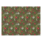 Nappe Wens et fraises sur vert foncé (Devant (Horizontal))