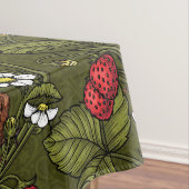 Nappe Wens et fraises sur vert foncé (In Situ)