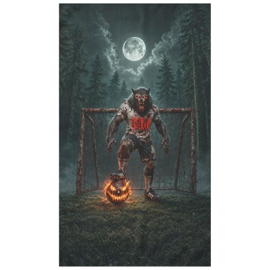 Nappe Werewolf Soccer Player Halloween Horror Art (Devant)