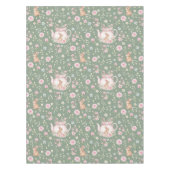 Nappe Whimsical Bunny Teapot Spring Floral Pattern (Devant)