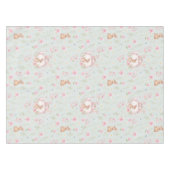 Nappe Whimsical Bunny Teapot Spring Floral Pattern (Devant (Horizontal))