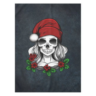 Nappe Whimsical gothique Père Noël Crâne Noël