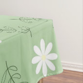 Nappe Whimsical Sage Green Floral Retro, Gai (In Situ)