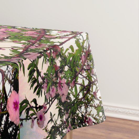 Nappe "Whispers of Spring : Watercolor Pink Blossom Tree (In Situ)
