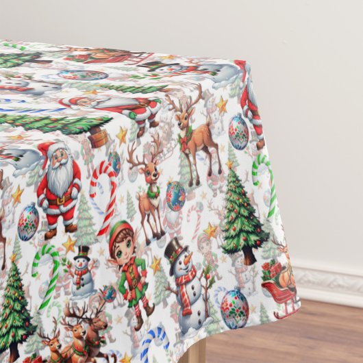 Nappe White Background Christmas Decorative Pattern