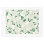 Nappe White Modern Eucalyptus Leaf Spring Tablecloth (Devant (Horizontal))
