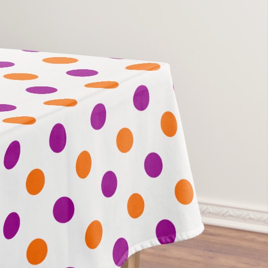 Nappe White Purple Orange Polka Dots Pattern (In Situ)