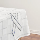 Nappe White Ribbon Awareness Checkers Style (In Situ)