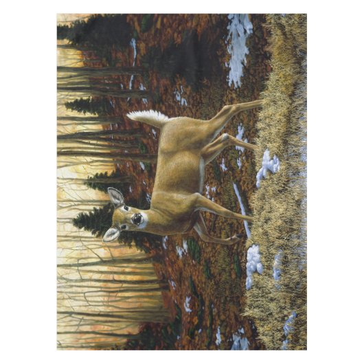 Nappe Whitetail Deer Doe dans la forêt d'automne (Devant)