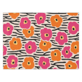 Nappe Wild Flowers Pattern Hot Pink and Orange (Devant (Horizontal))