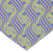 Nappe Wild Retro Motif Jaune Bleu Purple Swirl Design (Angle)