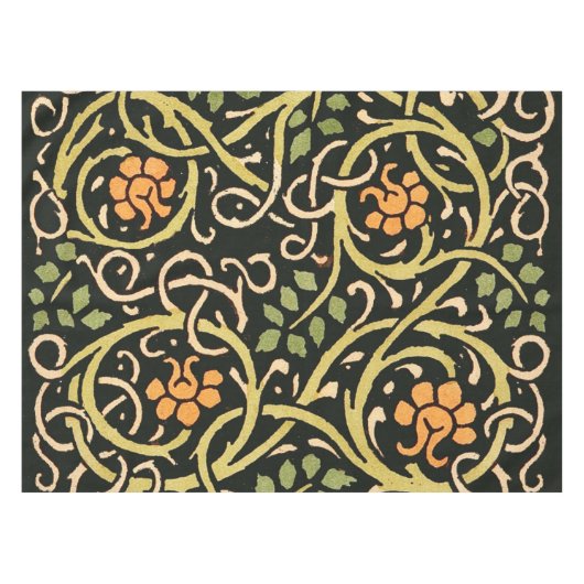 Nappe William Morris Black Floral Art (Devant (Horizontal))