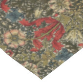 Nappe William Morris Élégant motif floral rouge vert (Angle)