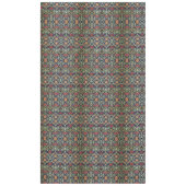 Nappe William Morris Fleurs Feuillage Vert Jaune Rouge R (Devant)