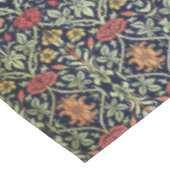 Nappe William Morris Fleurs Feuillage Vert Jaune Rouge R (Angle)