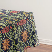 Nappe William Morris Fleurs Feuillage Vert Jaune Rouge R (In Situ)