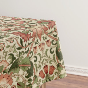 Nappe William Morris Fleurs Lodden Foliage Vert rose