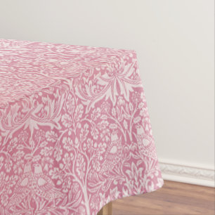 Nappe William Morris Forêt de lapin Folid Rose