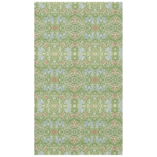 Nappe William Morris Iris Fleurs Volages Oiseaux Bleus (Devant)